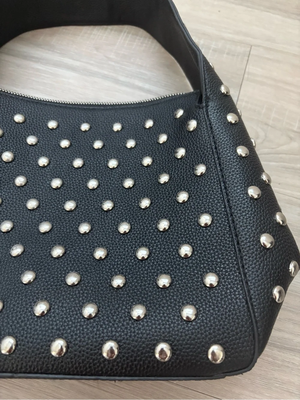 Black Studded Shoulder Bag